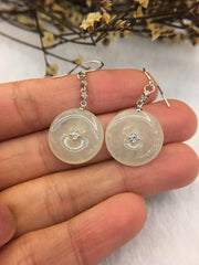 Icy Jade Earrings - Safety Coin (EA005)