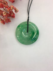 Green Jade Pendant - Safety Coin (PE052)