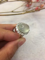 Glassy Variety Jade Ring - Oval Cabochon (RI018)