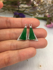 Icy Green Jade Earrings (EA189)