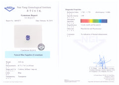 Natural Blue Sapphire Ring (Unheated) (GE039)