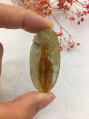 Red Jade Pendant - Mantis (PE309)
