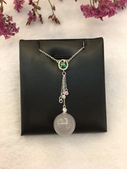 Lavender Jade Ball Necklace (NE063)