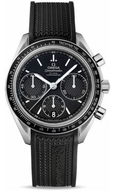 omega speedmaster black rubber strap