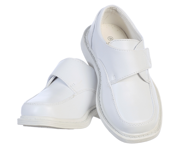 white trainers with velcro straps