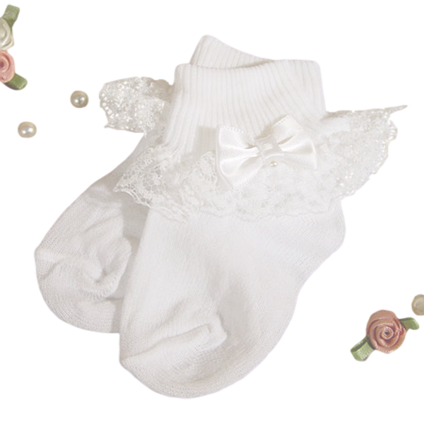 white dress socks for baby girl