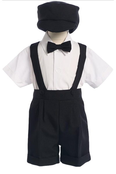 baby boy suspender shorts outfit