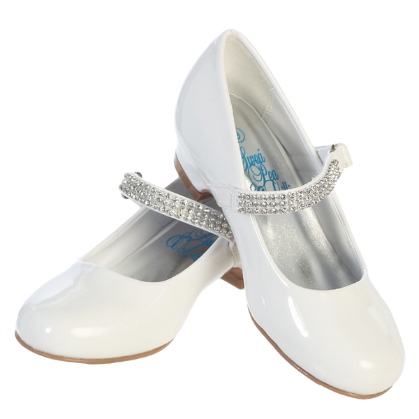 White Short Heel Dress Shoes w 