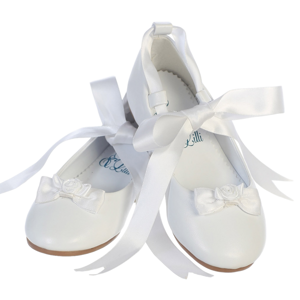 white ballet flats with ribbon