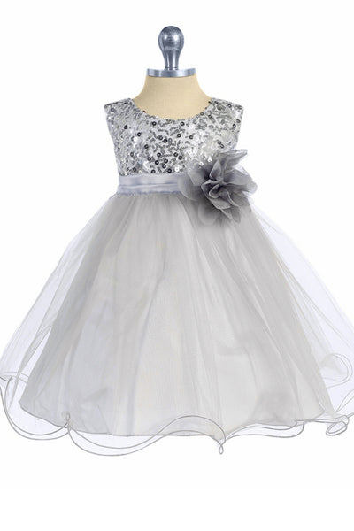 baby girl grey party dress