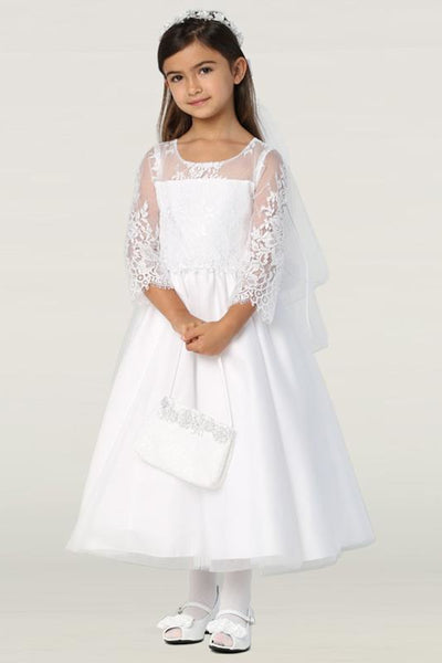 holy communion dresses with sleeves