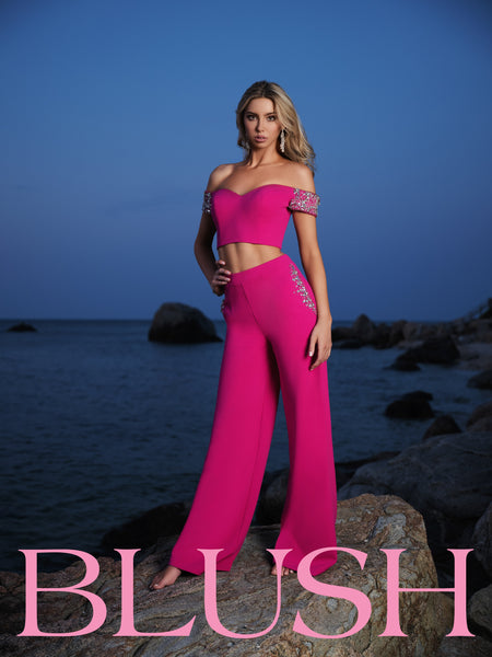 blush formal jumpsuit