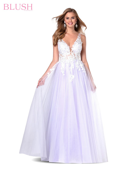 pastel purple formal dress