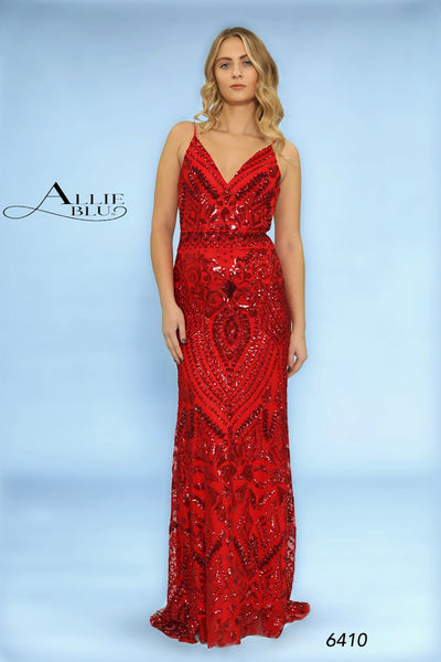 red formal dress size 8