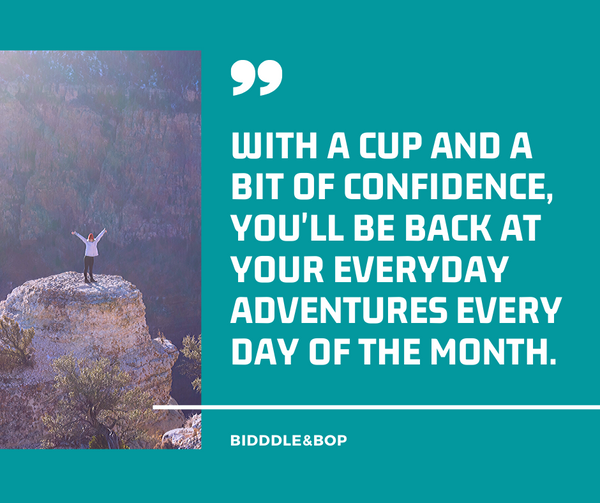 quotes about women hiking menstrual cups