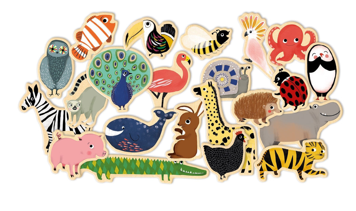 Magnimo Wooden Animal Art Magnets – Biddle and