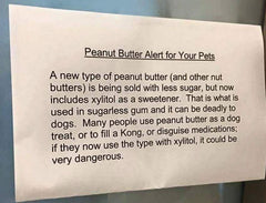 Xylitol warning