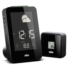 Braun BNC013 Digital Weather Station Clock Black