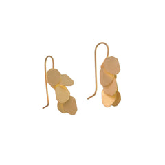 Yuko Fujita Earring Wisteria 4-Drop Gold Plated Silver Drops