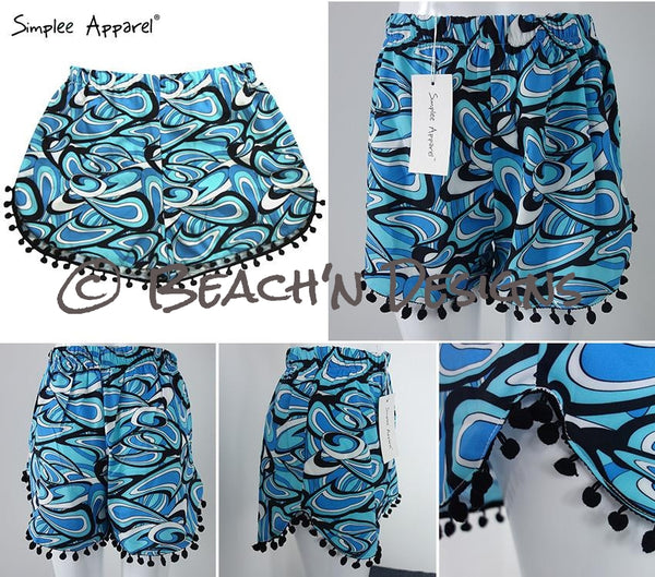 Boho Pom Pom Shorts - Beach'n Designs - 5