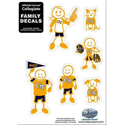 NCAA GA Tech Yellow Jackets Family Decal Pride Team Sticker Car Auto Sticker 6