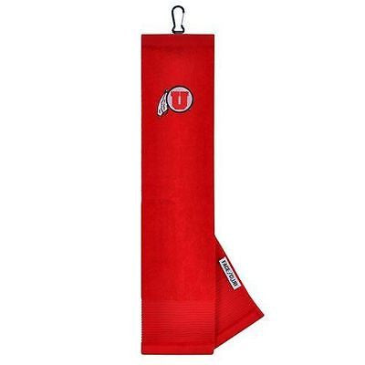 NCAA Utah Utes Golf Towel Embroidered Tri-Fold 16" x 25" Club Bag