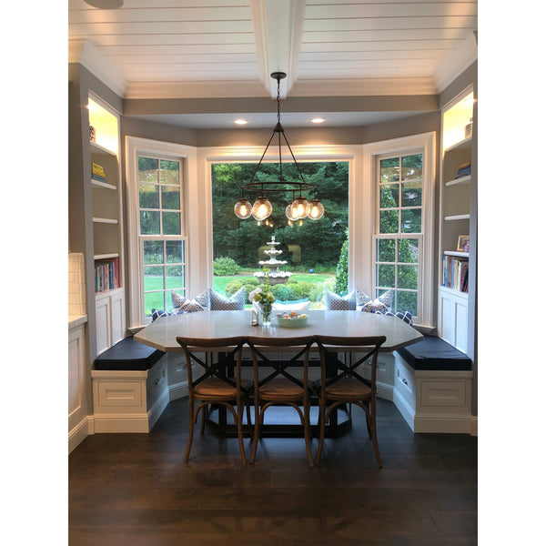 Kitchen Banquette Table With a Hexagon Shaped Top – Mortise &amp; Tenon