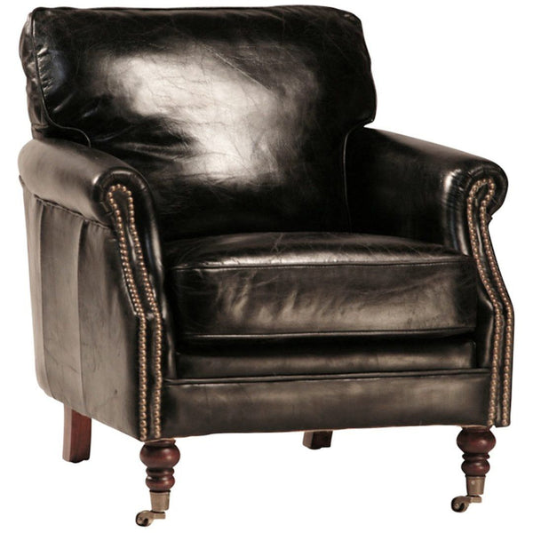 Hartford Club Chair (Black) – Mortise &amp; Tenon