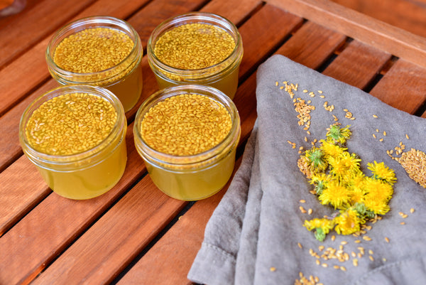 Wholesome Linen Blog - How To Make Dandelion Flower & Flax Seed Jam Recipe