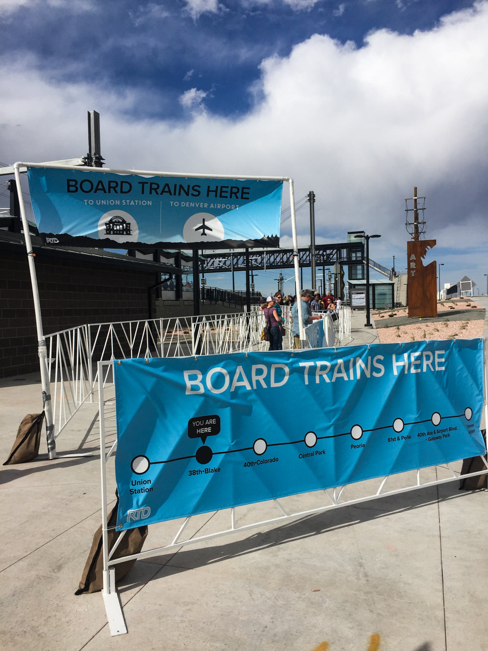 A-Line to DIA (Denver International Aeroport) is Open Today | 38th & Blake Station | Denver Spring Flea