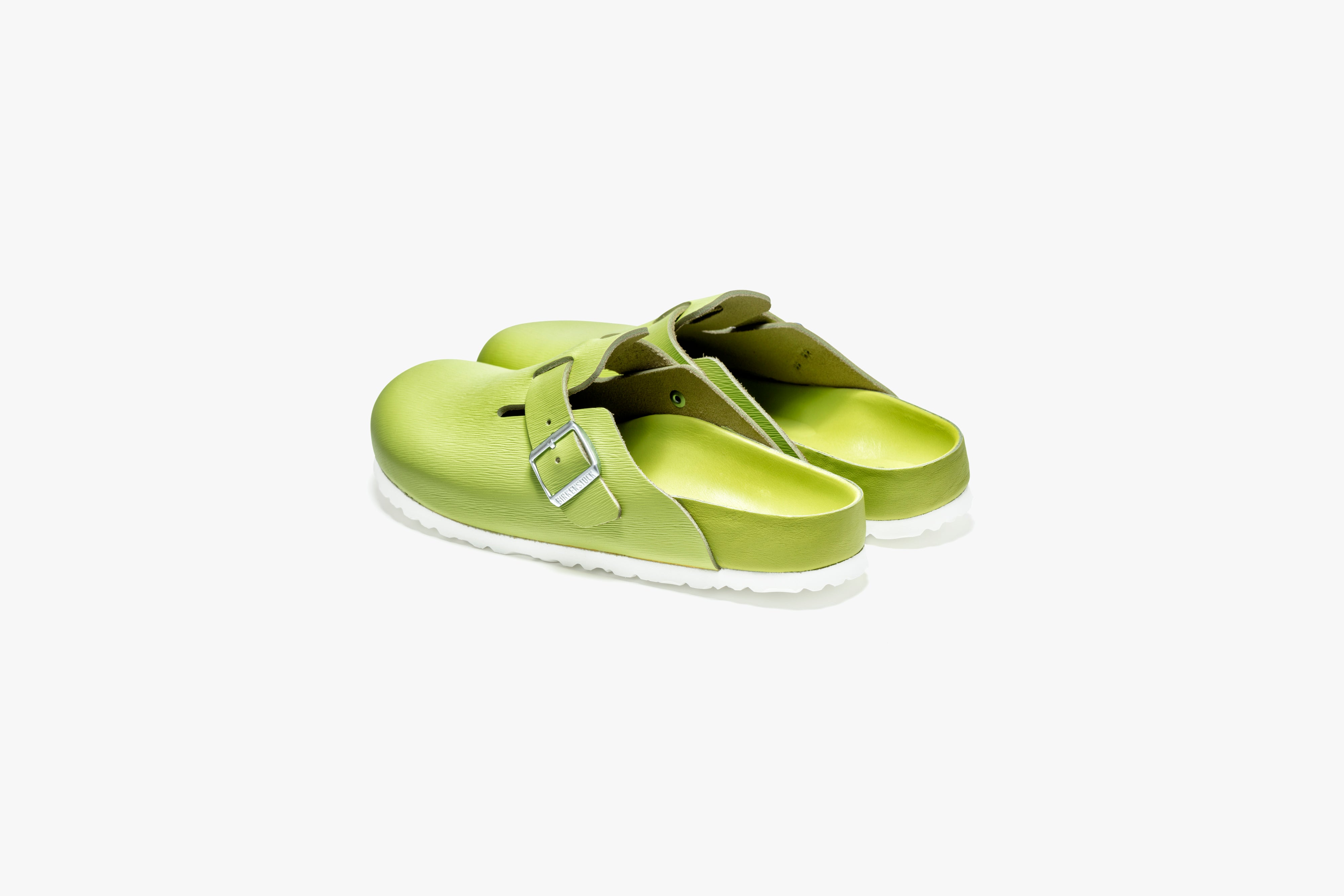 Concepts x Birkenstock Lime Grooved Leather Boston