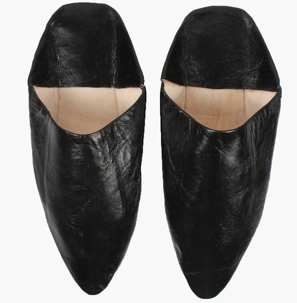 Men's Babouche Slippers - Black 