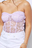 Lilac Lace Binding Bandeau Bodysuit