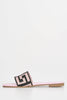 Pink Monogram Elasticated Flat Sliders