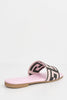 Pink Monogram Elasticated Flat Sliders