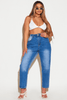 Plus+ Colour Block Mom Jeans