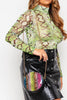 Multicoloured Snake Pu Circle Crossbody Bag