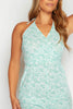 Sage Green Printed Halter Playsuit