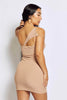 Stone Rib Asym Bodycon Dress