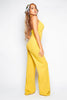 Yellow Bandage Halterneck Jumpsuit