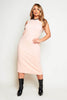 Peach Ribbed Maxi Dress