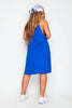 Cobalt Blue Strappy Oversize Jersey Dress