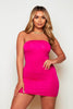 Hot Pink Jersey Bandeau Bodycon Dress