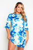 Tie Dye Blue & Yellow Shift Dress