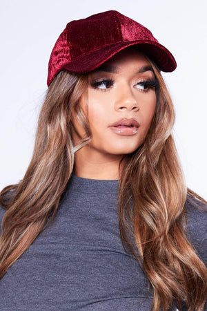 Wine Velvet Baseball Cap