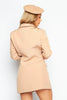 Stone Cut Out Fitted Blazer Dress