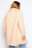 Pink-Oversize-Double-Breasted-Faux-Fur-Jacket