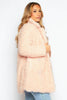 Pink-Oversize-Double-Breasted-Faux-Fur-Jacket
