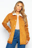 Tan Cord Oversized Longline Jacket