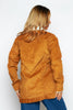 Tan Cord Oversized Longline Jacket